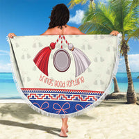 Personalized Moldova Christmas Beach Blanket Martisor Moldova Traditional - Wonder Print Shop