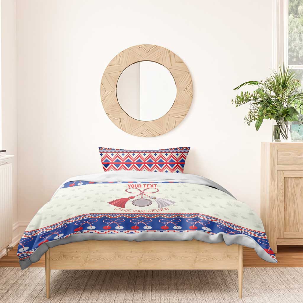 Personalized Moldova Christmas Bedding Set Martisor Moldova Traditional - Wonder Print Shop