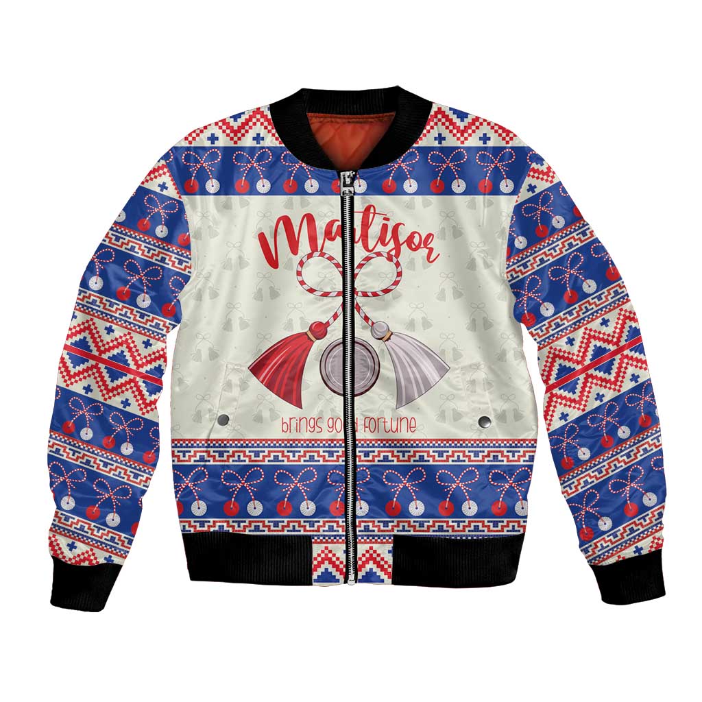 Personalized Moldova Christmas Bomber Jacket Martisor Moldova Traditional - Wonder Print Shop