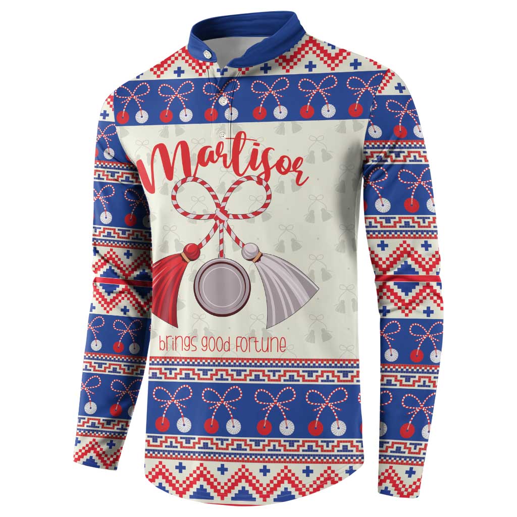 Personalized Moldova Christmas Button Sweatshirt Martisor Moldova Traditional - Wonder Print Shop