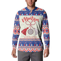 Personalized Moldova Christmas Button Sweatshirt Martisor Moldova Traditional - Wonder Print Shop