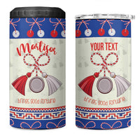 Personalized Moldova Christmas 4 in 1 Can Cooler Tumbler Martisor Moldova Traditional - Wonder Print Shop