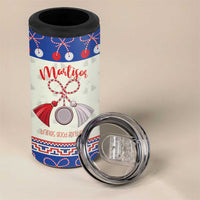 Personalized Moldova Christmas 4 in 1 Can Cooler Tumbler Martisor Moldova Traditional - Wonder Print Shop