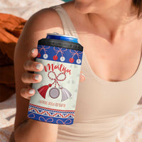 Personalized Moldova Christmas 4 in 1 Can Cooler Tumbler Martisor Moldova Traditional - Wonder Print Shop