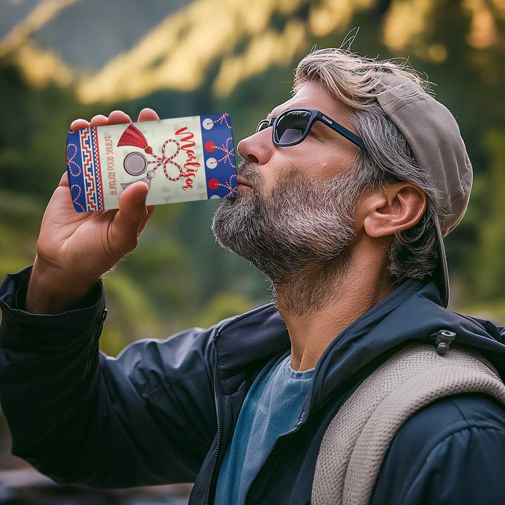 Personalized Moldova Christmas 4 in 1 Can Cooler Tumbler Martisor Moldova Traditional - Wonder Print Shop