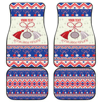 Personalized Moldova Christmas Car Mats Martisor Moldova Traditional - Wonder Print Shop