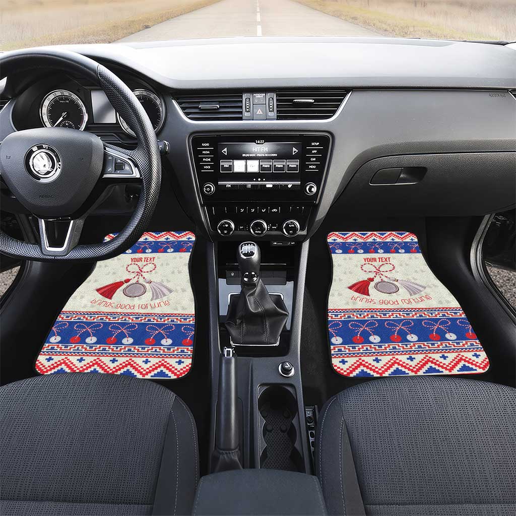 Personalized Moldova Christmas Car Mats Martisor Moldova Traditional - Wonder Print Shop