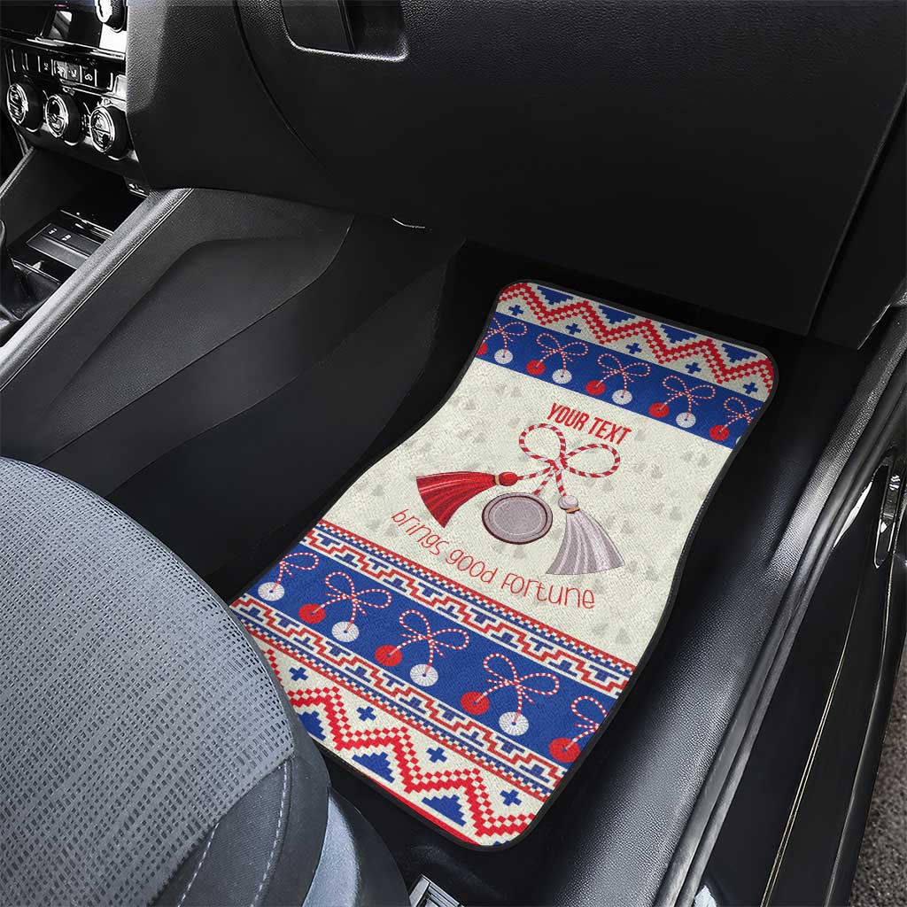 Personalized Moldova Christmas Car Mats Martisor Moldova Traditional - Wonder Print Shop