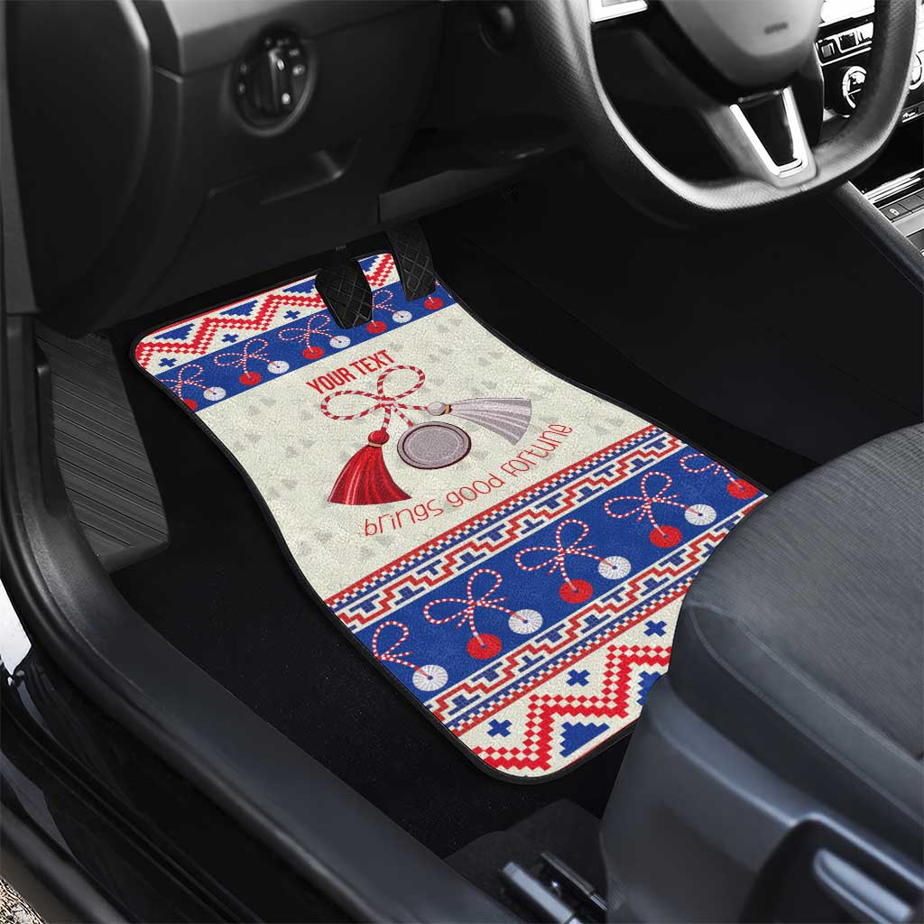 Personalized Moldova Christmas Car Mats Martisor Moldova Traditional - Wonder Print Shop