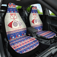 Personalized Moldova Christmas Car Seat Cover Martisor Moldova Traditional - Wonder Print Shop