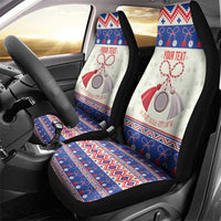 Personalized Moldova Christmas Car Seat Cover Martisor Moldova Traditional - Wonder Print Shop