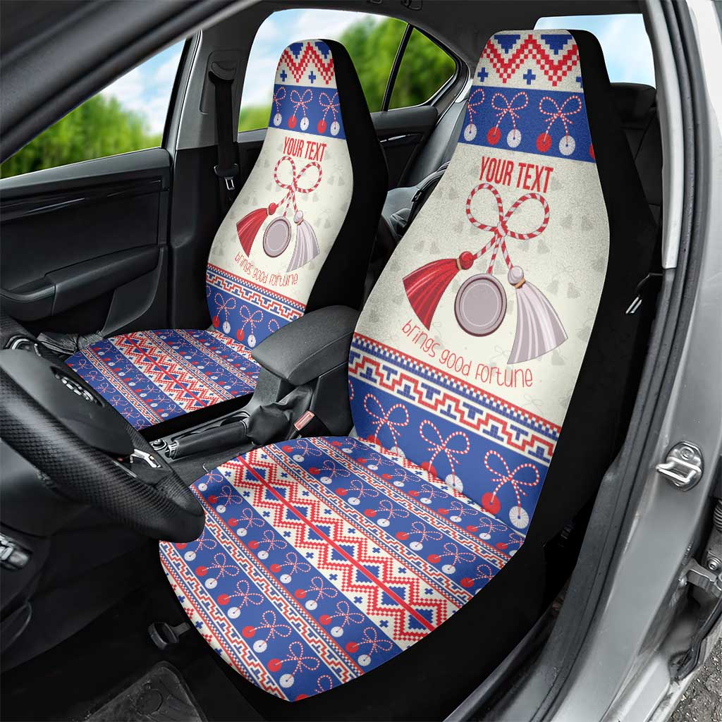 Personalized Moldova Christmas Car Seat Cover Martisor Moldova Traditional - Wonder Print Shop