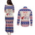 Personalized Moldova Christmas Couples Matching Puletasi and Long Sleeve Button Shirt Martisor Moldova Traditional - Wonder Print Shop