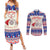 Personalized Moldova Christmas Couples Matching Summer Maxi Dress and Long Sleeve Button Shirt Martisor Moldova Traditional - Wonder Print Shop
