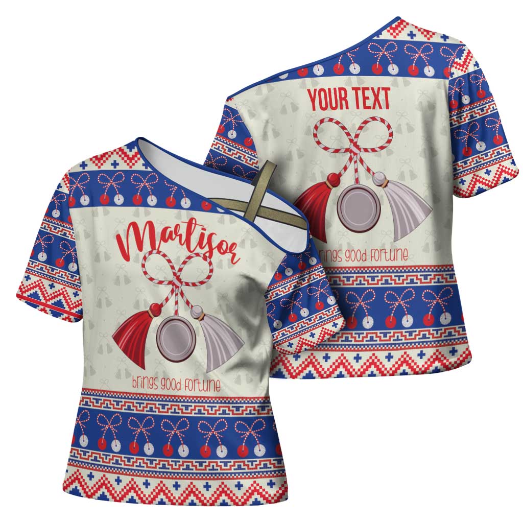 Personalized Moldova Christmas Cross Shoulder Shirt Martisor Moldova Traditional - Wonder Print Shop