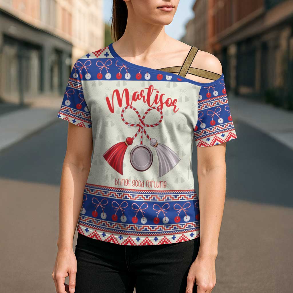 Personalized Moldova Christmas Cross Shoulder Shirt Martisor Moldova Traditional - Wonder Print Shop