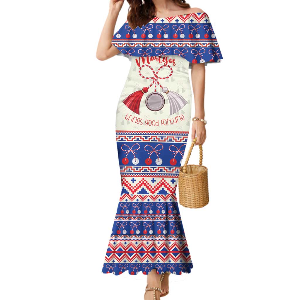 Personalized Moldova Christmas Family Matching Mermaid Dress and Hawaiian Shirt Martisor Moldova Traditional - Wonder Print Shop