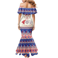 Personalized Moldova Christmas Family Matching Mermaid Dress and Hawaiian Shirt Martisor Moldova Traditional - Wonder Print Shop