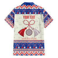 Personalized Moldova Christmas Family Matching Off Shoulder Maxi Dress and Hawaiian Shirt Martisor Moldova Traditional - Wonder Print Shop