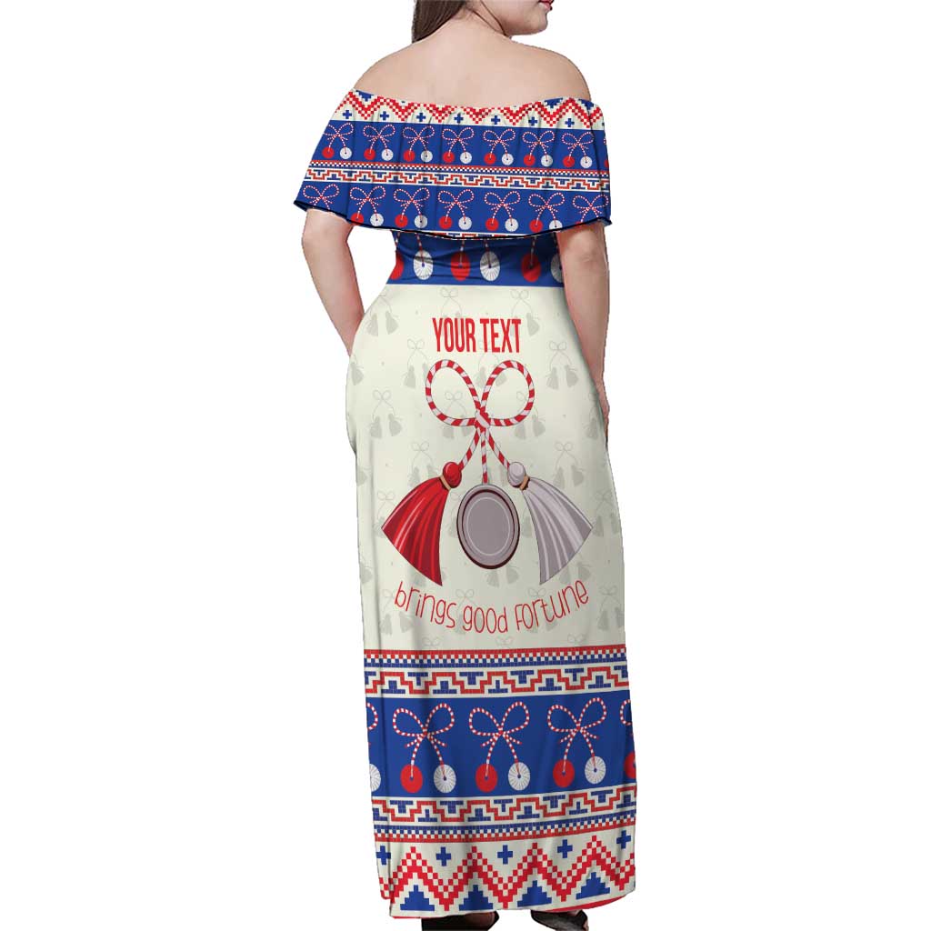 Personalized Moldova Christmas Family Matching Off Shoulder Maxi Dress and Hawaiian Shirt Martisor Moldova Traditional - Wonder Print Shop