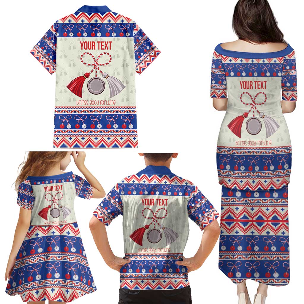 Personalized Moldova Christmas Family Matching Puletasi and Hawaiian Shirt Martisor Moldova Traditional - Wonder Print Shop