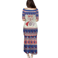 Personalized Moldova Christmas Family Matching Puletasi and Hawaiian Shirt Martisor Moldova Traditional - Wonder Print Shop