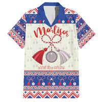 Personalized Moldova Christmas Family Matching Short Sleeve Bodycon Dress and Hawaiian Shirt Martisor Moldova Traditional - Wonder Print Shop