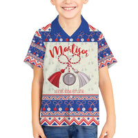 Personalized Moldova Christmas Family Matching Short Sleeve Bodycon Dress and Hawaiian Shirt Martisor Moldova Traditional - Wonder Print Shop