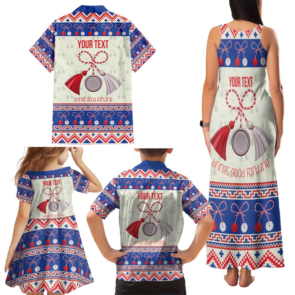 Personalized Moldova Christmas Family Matching Tank Maxi Dress and Hawaiian Shirt Martisor Moldova Traditional - Wonder Print Shop