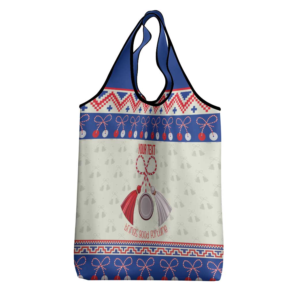 Personalized Moldova Christmas Grocery Bag Martisor Moldova Traditional - Wonder Print Shop