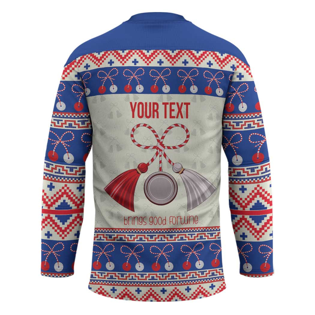 Personalized Moldova Christmas Hockey Jersey Martisor Moldova Traditional - Wonder Print Shop