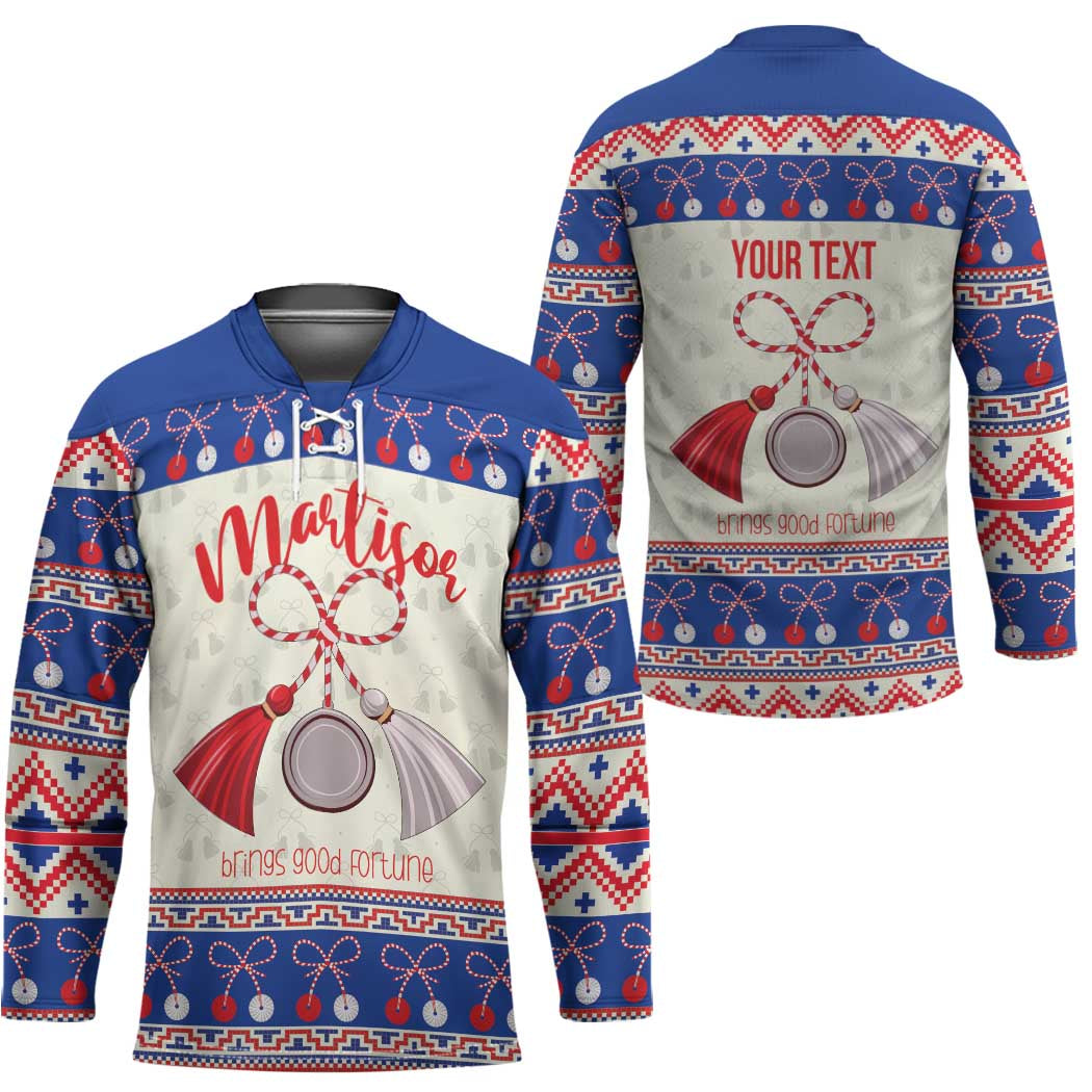 Personalized Moldova Christmas Hockey Jersey Martisor Moldova Traditional - Wonder Print Shop