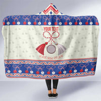 Personalized Moldova Christmas Hooded Blanket Martisor Moldova Traditional - Wonder Print Shop