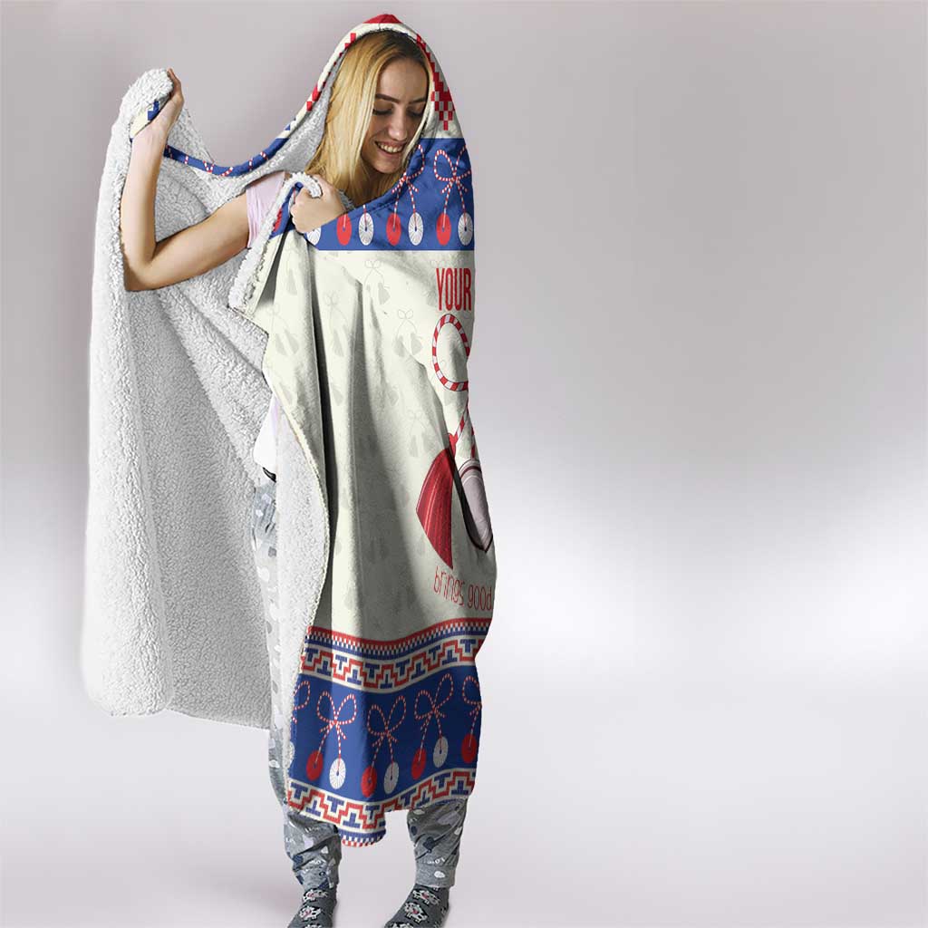 Personalized Moldova Christmas Hooded Blanket Martisor Moldova Traditional - Wonder Print Shop
