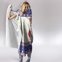 Personalized Moldova Christmas Hooded Blanket Martisor Moldova Traditional - Wonder Print Shop