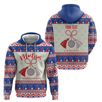 Personalized Moldova Christmas Hoodie Martisor Moldova Traditional - Wonder Print Shop