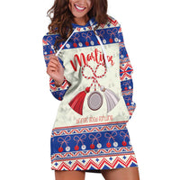 Personalized Moldova Christmas Hoodie Dress Martisor Moldova Traditional - Wonder Print Shop