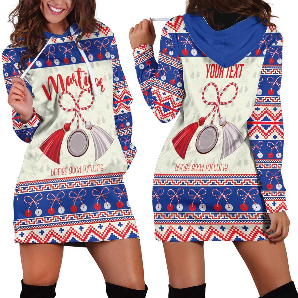 Personalized Moldova Christmas Hoodie Dress Martisor Moldova Traditional - Wonder Print Shop
