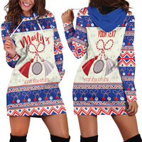 Personalized Moldova Christmas Hoodie Dress Martisor Moldova Traditional - Wonder Print Shop