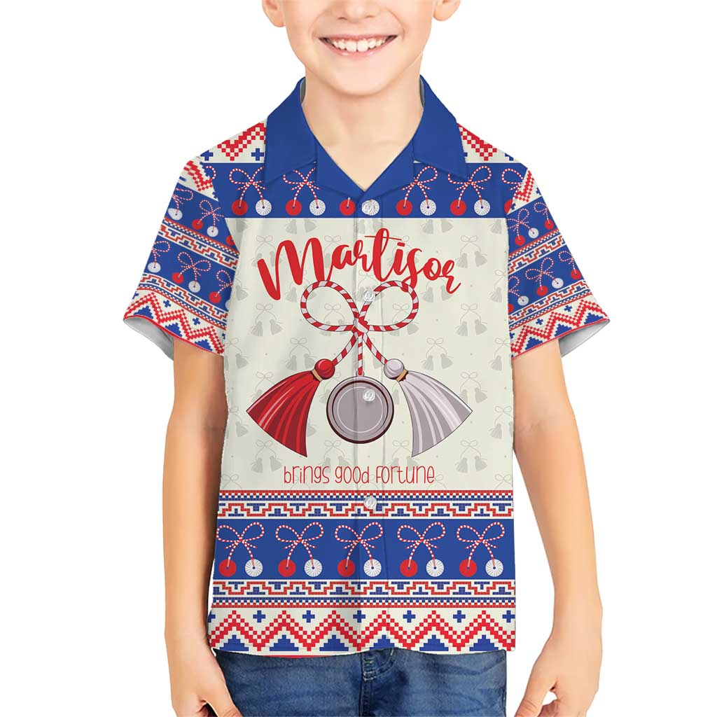 Personalized Moldova Christmas Kid Hawaiian Shirt Martisor Moldova Traditional - Wonder Print Shop