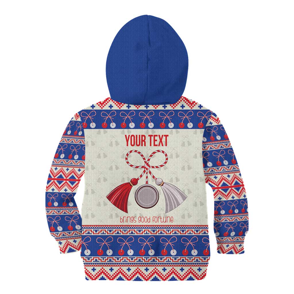 Personalized Moldova Christmas Kid Hoodie Martisor Moldova Traditional - Wonder Print Shop