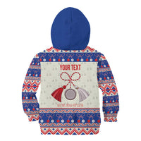 Personalized Moldova Christmas Kid Hoodie Martisor Moldova Traditional - Wonder Print Shop