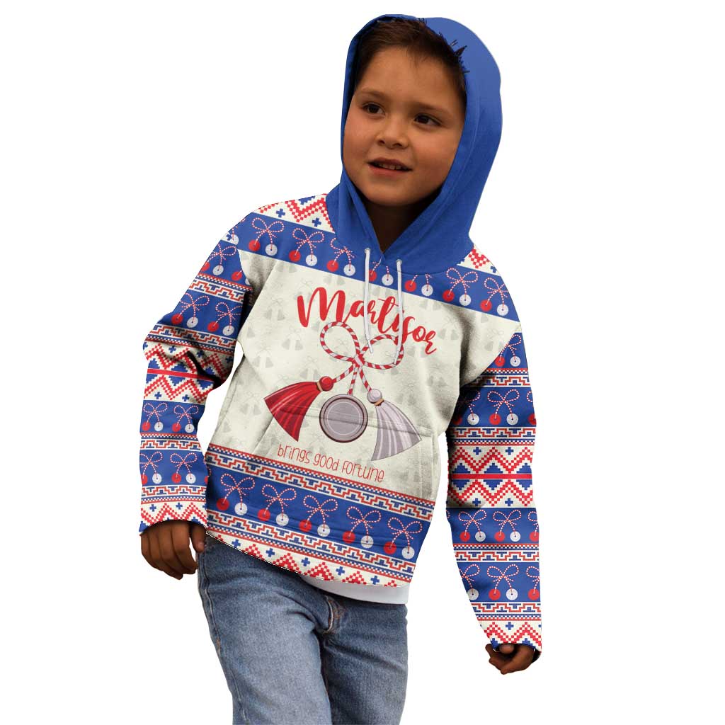Personalized Moldova Christmas Kid Hoodie Martisor Moldova Traditional - Wonder Print Shop