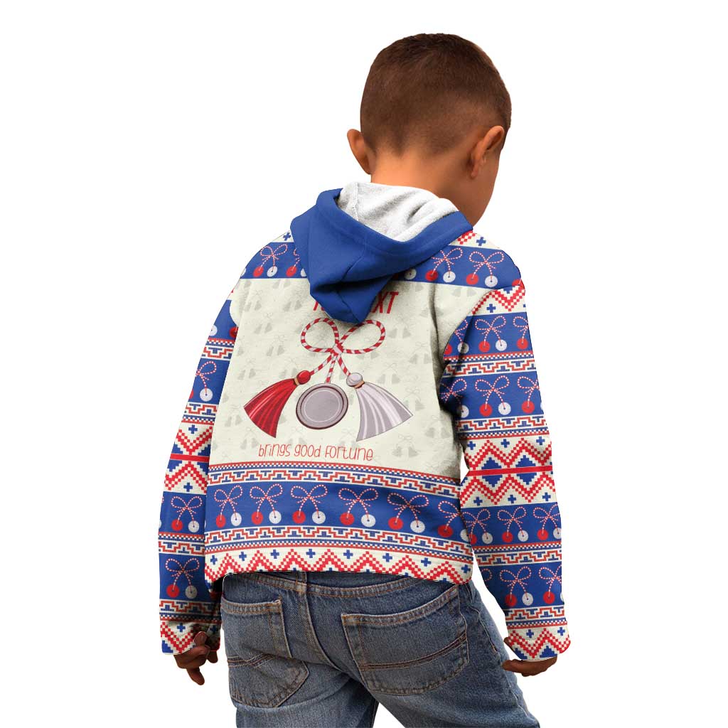 Personalized Moldova Christmas Kid Hoodie Martisor Moldova Traditional - Wonder Print Shop