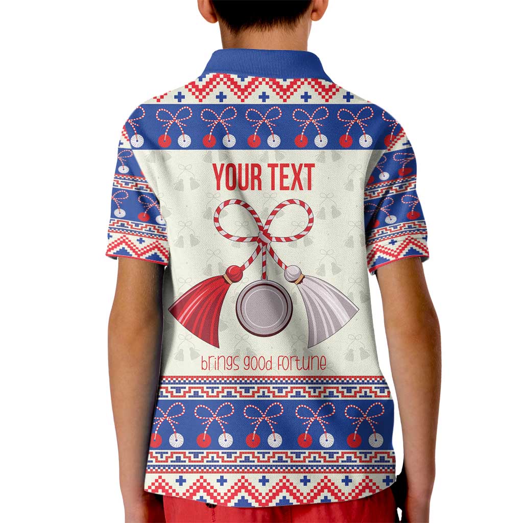 Personalized Moldova Christmas Kid Polo Shirt Martisor Moldova Traditional - Wonder Print Shop