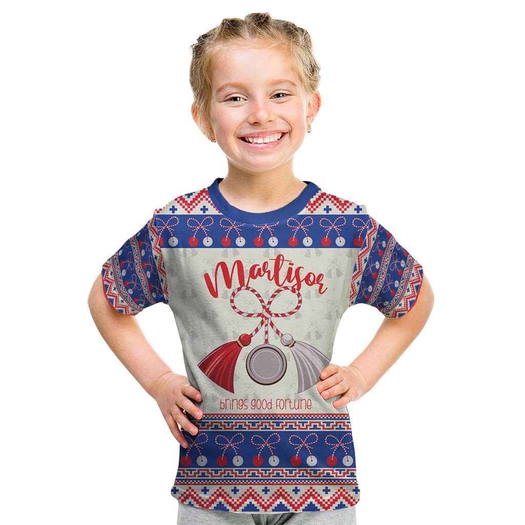 Personalized Moldova Christmas Kid T Shirt Martisor Moldova Traditional - Wonder Print Shop