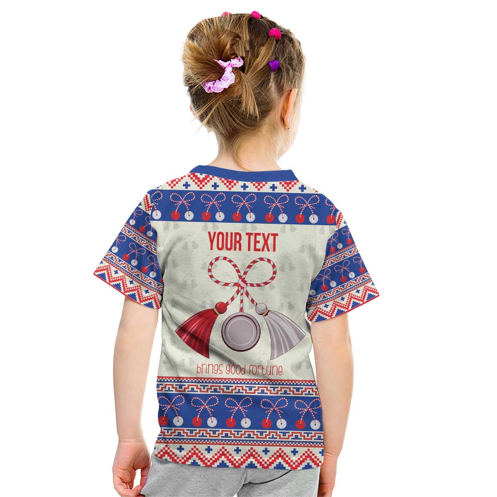 Personalized Moldova Christmas Kid T Shirt Martisor Moldova Traditional - Wonder Print Shop