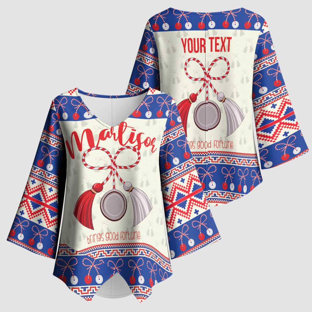 Personalized Moldova Christmas Kimono Sleeve Blouse Martisor Moldova Traditional - Wonder Print Shop