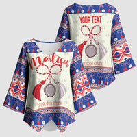 Personalized Moldova Christmas Kimono Sleeve Blouse Martisor Moldova Traditional - Wonder Print Shop