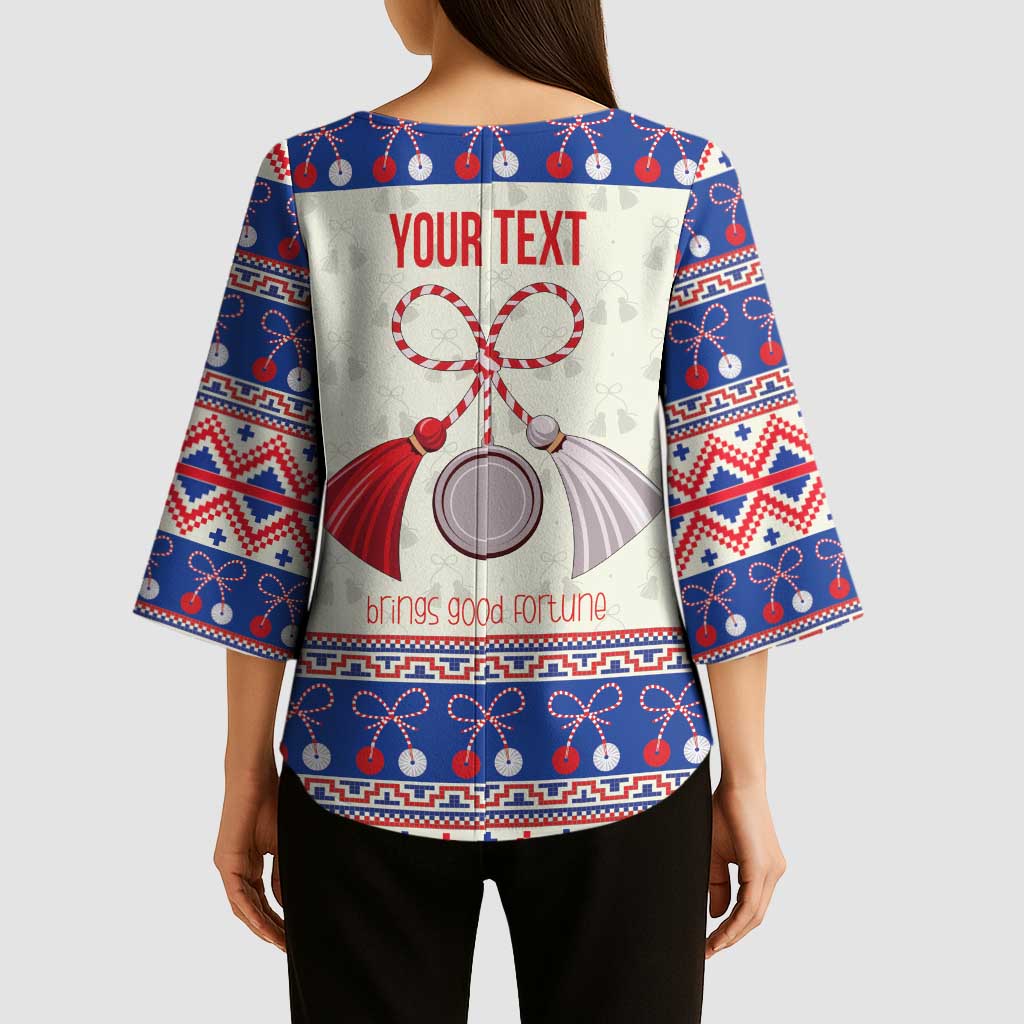 Personalized Moldova Christmas Kimono Sleeve Blouse Martisor Moldova Traditional - Wonder Print Shop